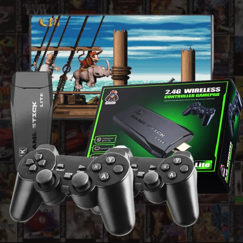 CONSOLA RETRO GAME STICK 4K, con mas de 10.000 juegos!