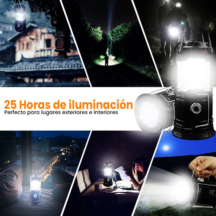 LAMPARA SOLAR RECARGABLE LIGHTNING MAX - 3 EN 1
