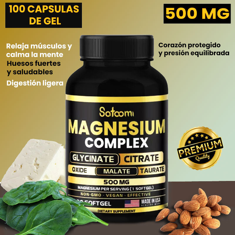 Magnesio Premium 5 en 1 – Bienestar Total en Cada Cápsula